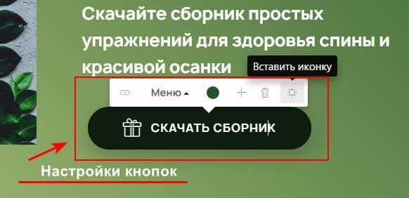 как редактировать кнопки в конструкторе сайтов Mobirise