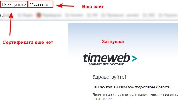 Заглушка на сайте